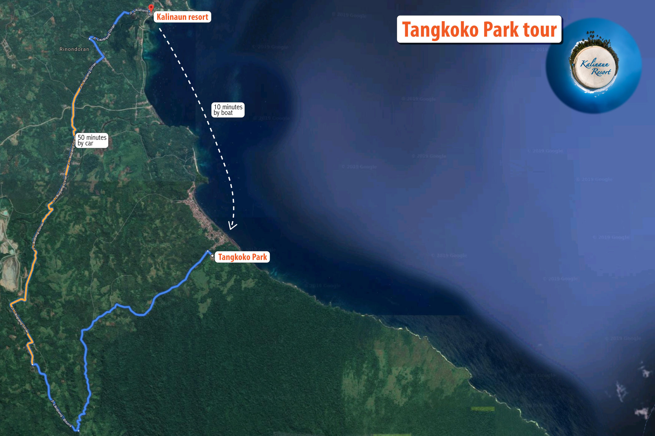 Tangkoko map